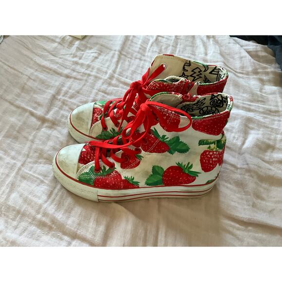 IiJin Strawberry Dream Hidden Invisible Wedge Sneakers 38/8 - Picture 11 of 13